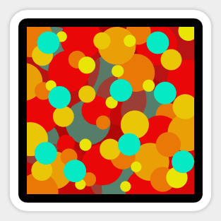 colorful polka dot pop art pattern Sticker